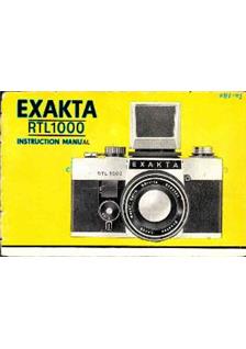 Ihagee Exakta RTL 1000 manual. Camera Instructions.